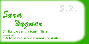 sara wagner business card